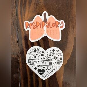 Respiratory Therapist Sticker Set - Orange and Black